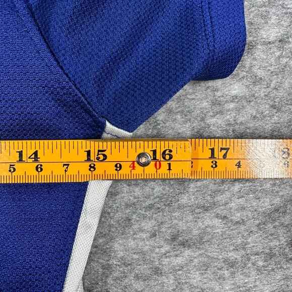 NFL Team Apparel Womens S New York Giants Blue Sequin Lace-Up Shirt - Picture 5 of 7